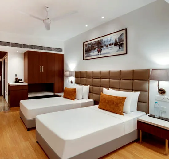 Deluxe Twin Room at Hotel Aketa Dehradun — Ideal for Friends and Families